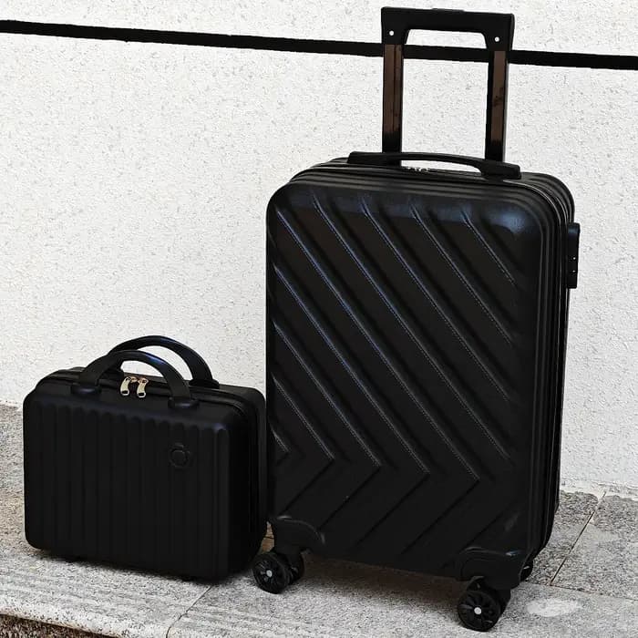 2 pièces, boîtier de chariot de 20 pouces et combinaison de valise de 14 pouces, roue universelle, c