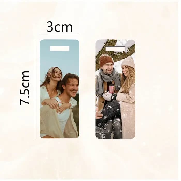 Étiquettes de bagages personnalisées en alliage double face avec photo