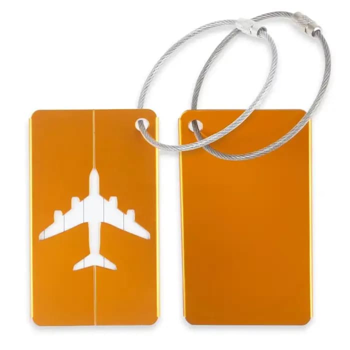Étiquette de bagage en alliage d'aluminium pour avion