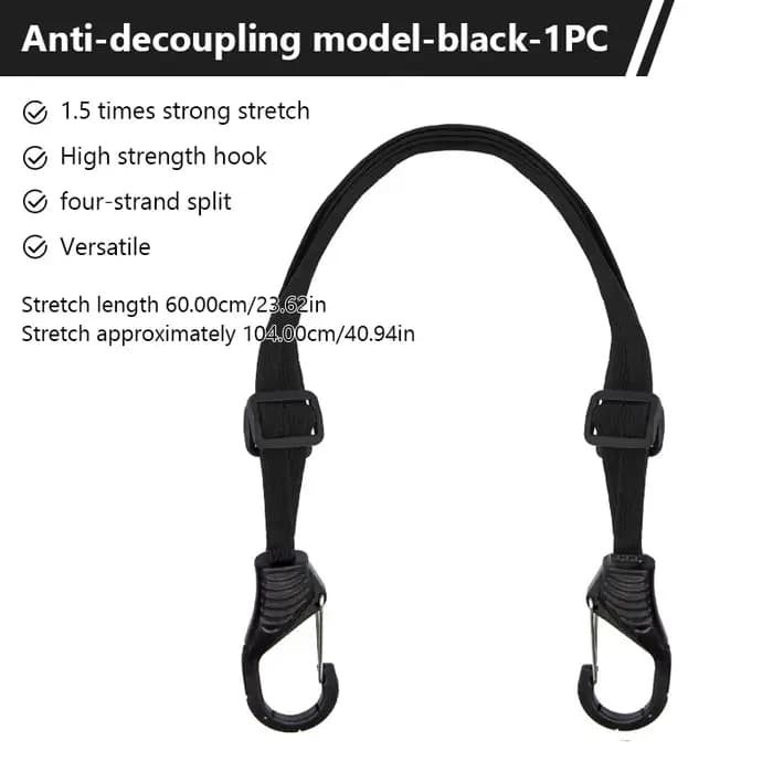 BLALION Sangle de bagage pour moto Valise élastique universelle avec crochet de sécurité - Casque polyvalent Équipement en maille Transport Durable Élégant