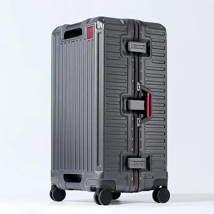 Nouveau Bagage de grande capacité avec porte-gobelet valise 20/24 pouces cadre en aluminium boîte de sécurité 26/28/30