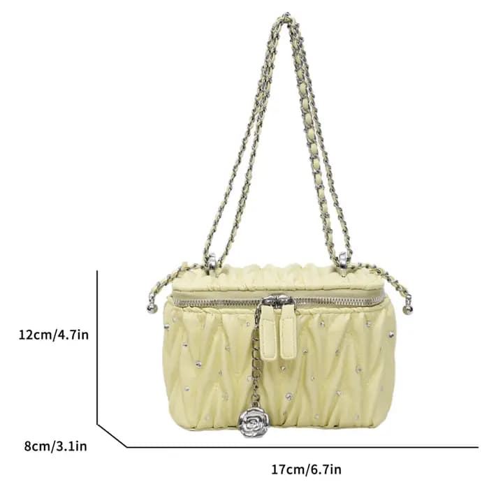 Argent bolsa feminina mode matelassé sac à bandoulière tendance Mini petite boîte rouge à lèvres pochette fermeture