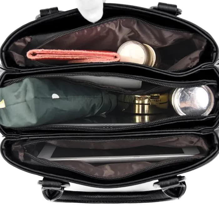 Sacs à Main de Luxe en Cuir Souple à 3 Couches pour Femme
