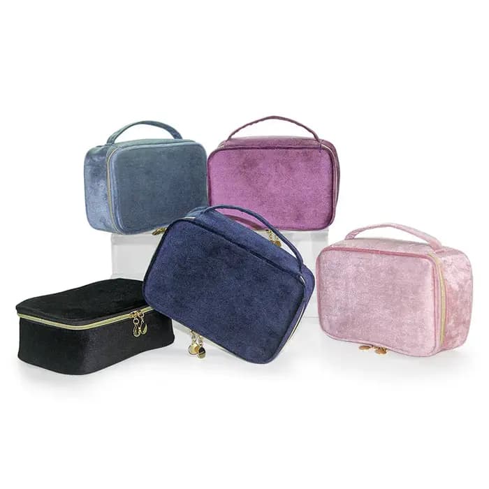 Nouvelle Trousse de Maquillage en Velours Grande Capacité