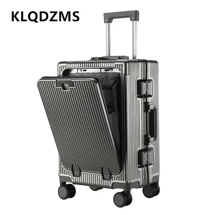 KLQDZMS valise pour ordinateur portable chargement USB valise d'embarquement PC ouverture avant cadr