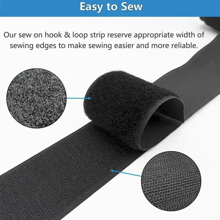 Bande auto-agrippante à coudre de 1 à 10 m | Sangle magique en nylon non adhésive 20-50 mm | Sangles Velcro robustes