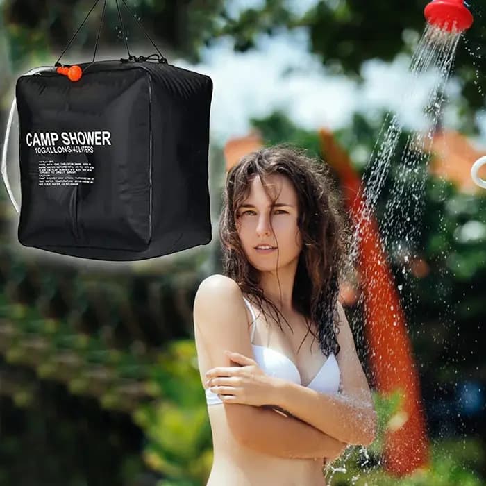 Sac de douche solaire en PVC de 40L avec tube en plastique