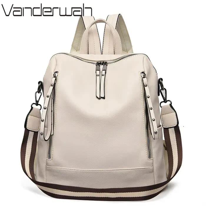 Sac à Dos de marque de luxe en cuir souple