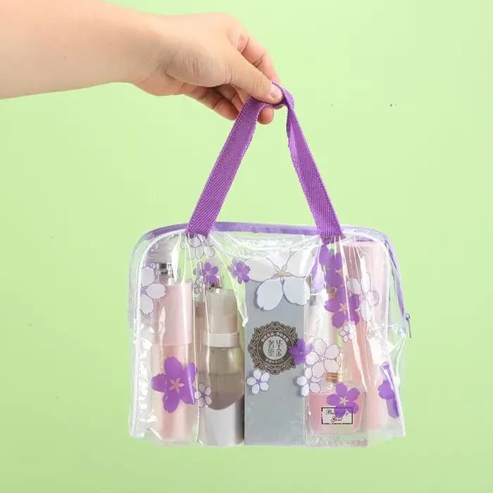 Sac de voyage transparent en PVC pour maquillage