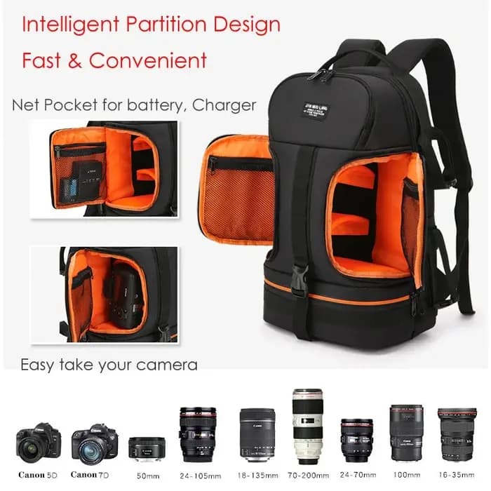 Sac à dos d'extérieur pour appareil photo DSLR