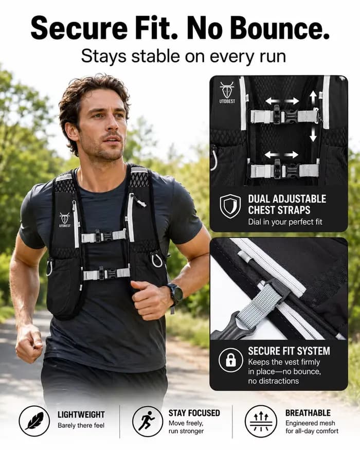 Sac à dos de course sur sentier avec glaçage d'hydratation ultra léger