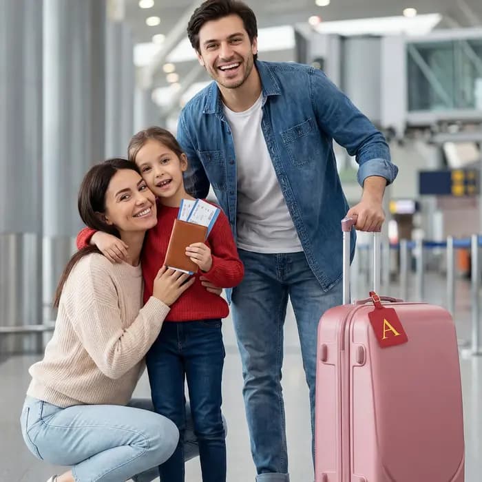 Étiquettes à bagages MIYIN 26 lettres pour valises en cuir PU