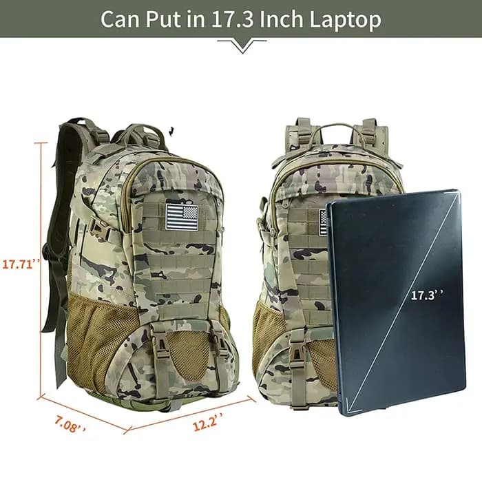 Hommes sacs à dos tactiques en plein air 35L grande capacité homme 3 jours Molle Hking