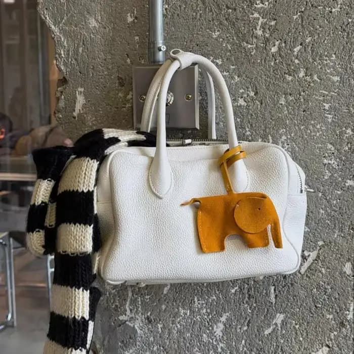 Sac Bowling Jaune Texture Litchi Printemps-Été 2026