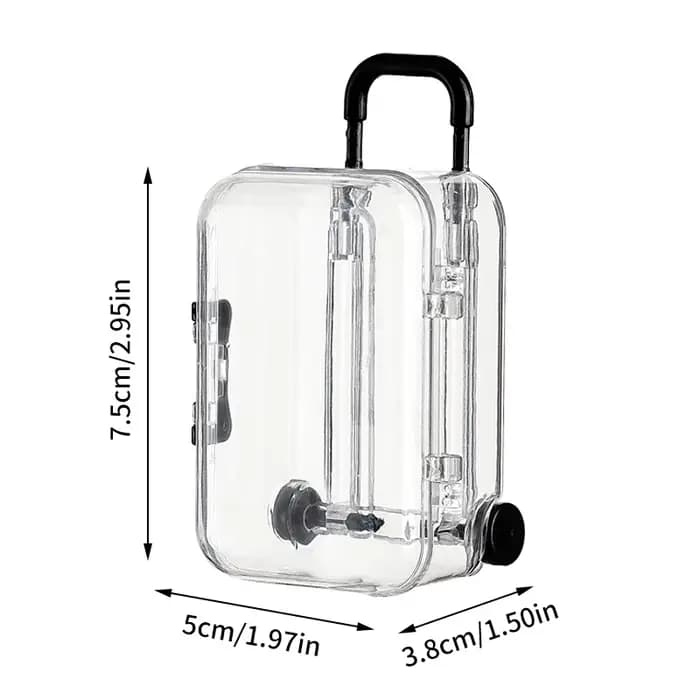 Mini valise à ornement lumineux avec roues rétractables