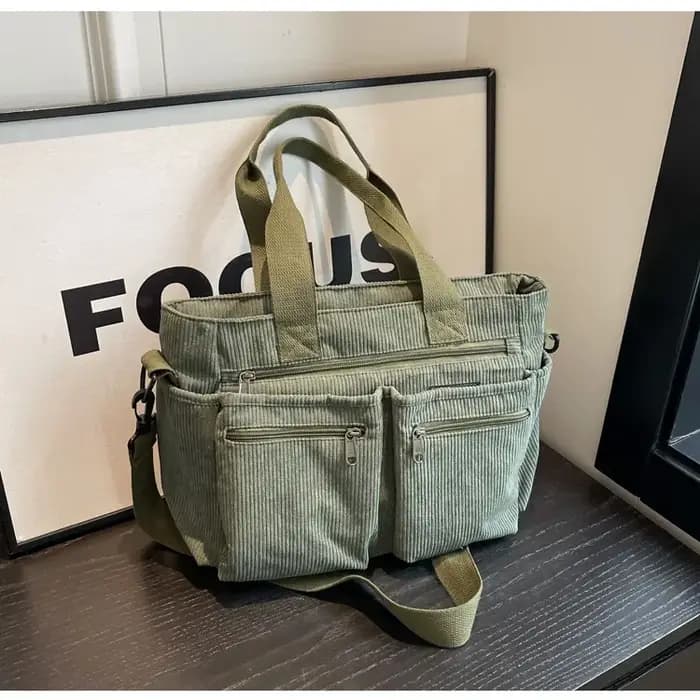 Sacs messagers décontractés en velours côtelé, grande capacité, sac à bandoulière Portable pour mama