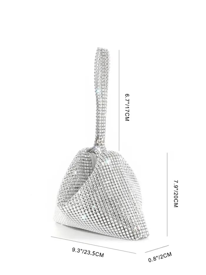 Classique Simple pur Triangle fourre-tout sacs rétro mode Champagne or noir Satin petits