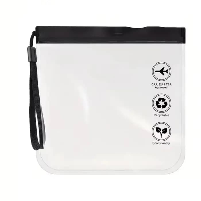 Sac de rangement transparent pour cosmétiques de voyage, 2 pièces, sac de rangement étanche en EVA,