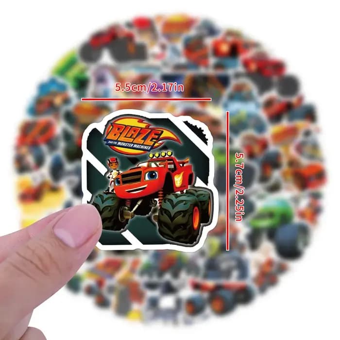 10/55 PIÈCES Blaze Monster Machines Autocollants Bagages Créatif Étanche Graffiti Puzzle Scooter Ordinateur Tablette Dessin Animé Autocollant Jouet