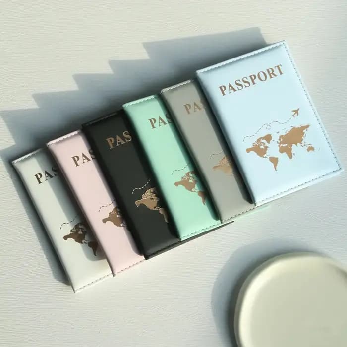 Couverture de passeport, porte-passeport, organisateur de carte du monde, étui de protection pour cartes, porte-carte de crédit, Document d'identité, portefeuille pour passeport