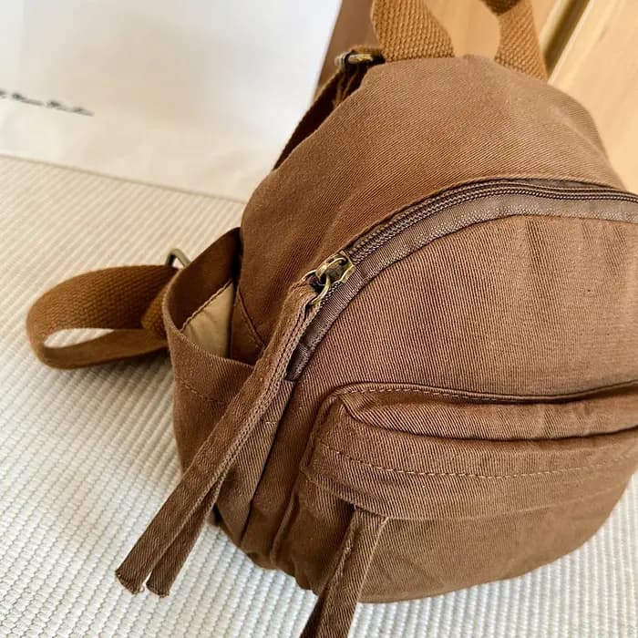 Mini sacs à dos en toile 100% coton pour femmes