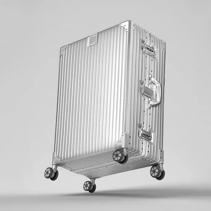 Valise en alliage d'aluminium et de magnésium, bagages roulants rétro, roues multidirectionnelles, é