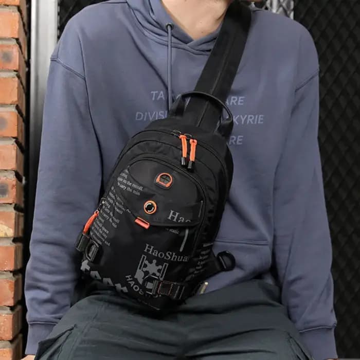 Hommes petit sac à dos fronde poitrine sac militaire décontracté mode sport voyage escalade Nylon mâle bandoulière un