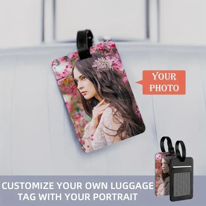 Étiquettes de bagages personnalisées avec photos