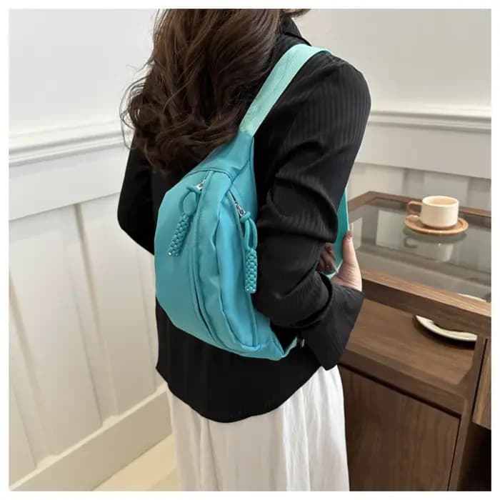 Sac de taille en toile demi-lune pour femme