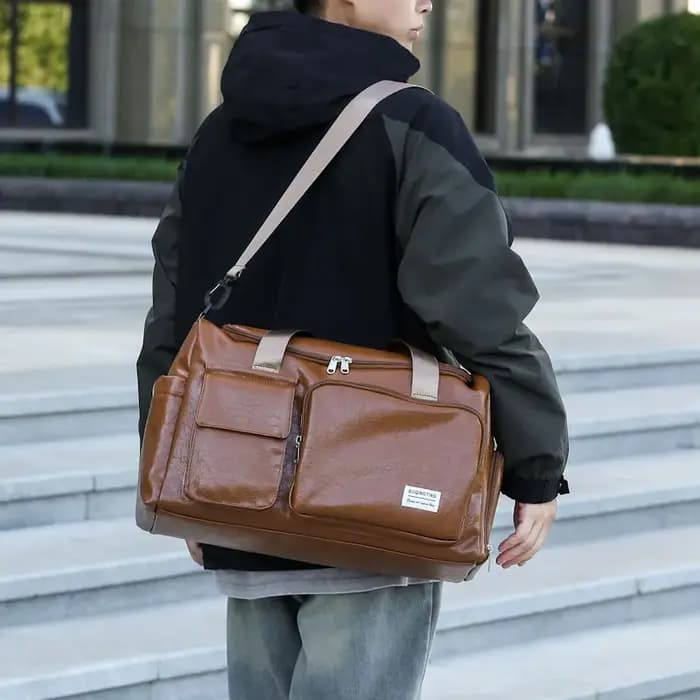 Sac de voyage rétro en PU grande capacité