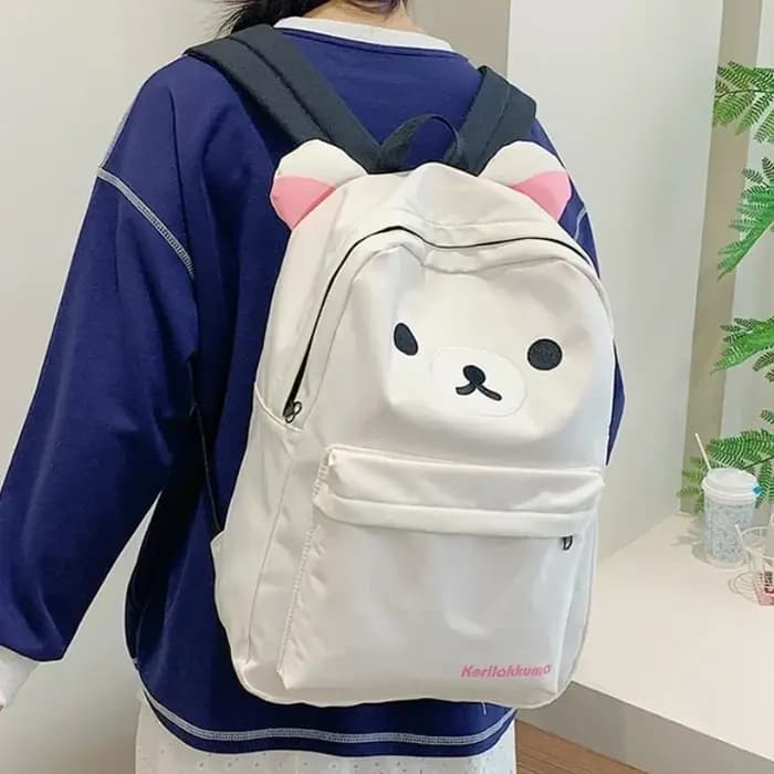 Kawaii mignon ours Rilakkumas sac à dos grande capacité Anime dessin