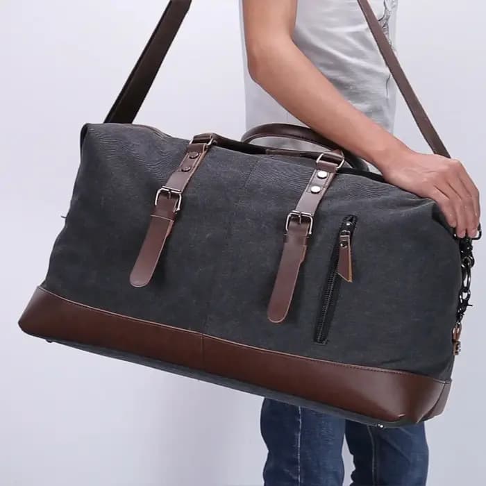 Sacs de voyage en toile et cuir pour hommes