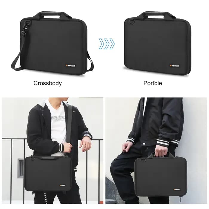 HAWEEL 15.0 - 16.0 pouces Sac à bandoulière pour ordinateur portable pour Macbook/ Lenovo Thinkpad/ ASUS/ HP et autres sacs pour ordinateurs portables
