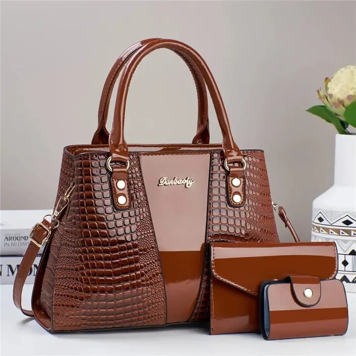 Nouveau sac à bandoulière grande capacité motif crocodile