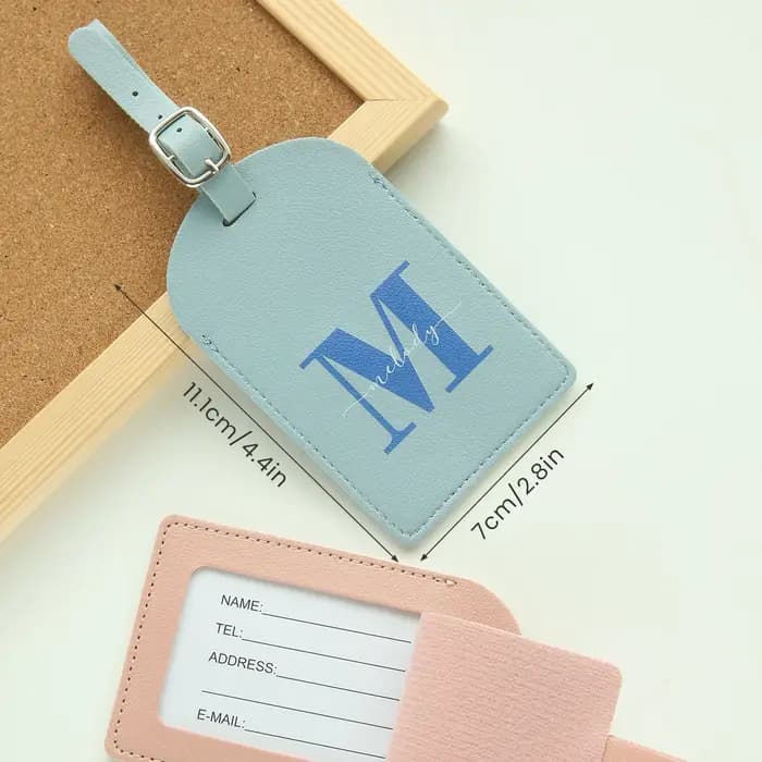 Étiquette de bagage personnalisée avec nom pour valises