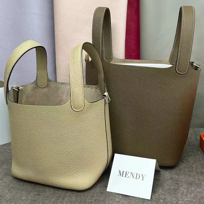 Sac seau Mendy de haute qualité en cuir véritable