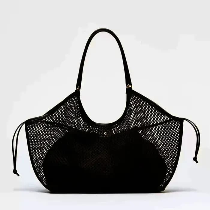 Femmes grande capacité maille plage voyage sac à bandoulière décontracté Shopper fourre-tout