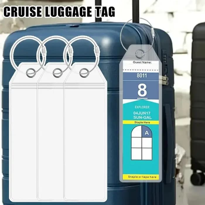 Porte-étiquette de bagage en PVC épais