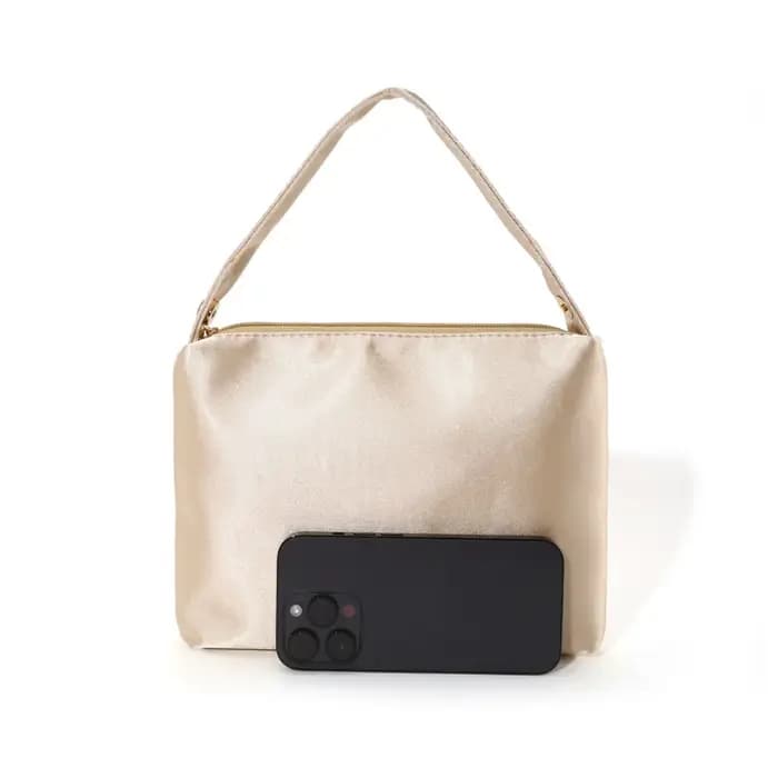 Classique Simple pur Triangle fourre-tout sacs rétro mode Champagne or noir Satin petits