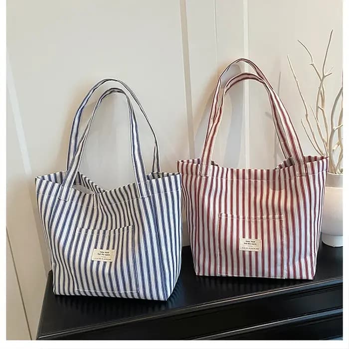 Nouveau Sac de Plage Cabas Tendance pour Femme en Toile Rayée Grande Capacité Sac à Bandoulière Sac à Main