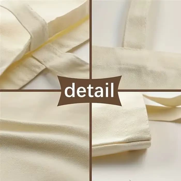 Sac fourre-tout en toile à motif de lotus blanc