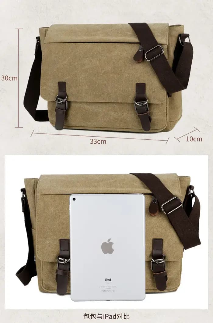 2025 nouvelle tendance toile sac de messager grande capacité hommes sac à bandoulière unique étudiant ordinateur sacs