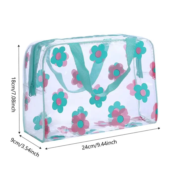 Sac cosmétique de voyage transparent