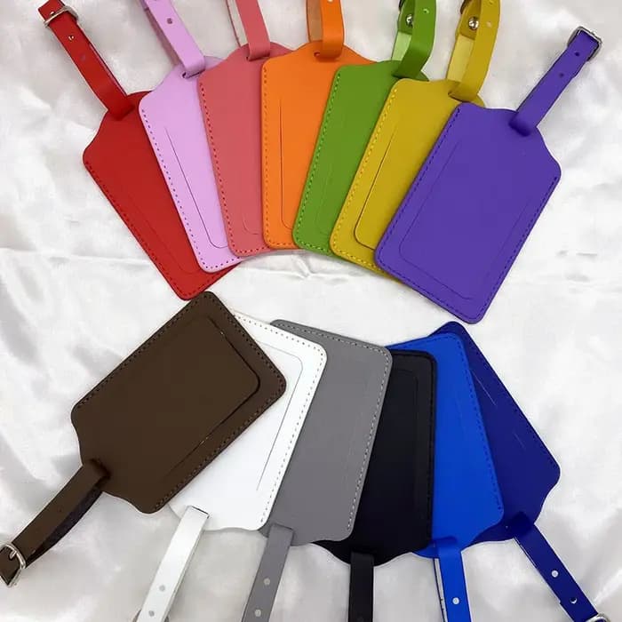 Étiquettes de bagage en cuir PU pour femmes et hommes