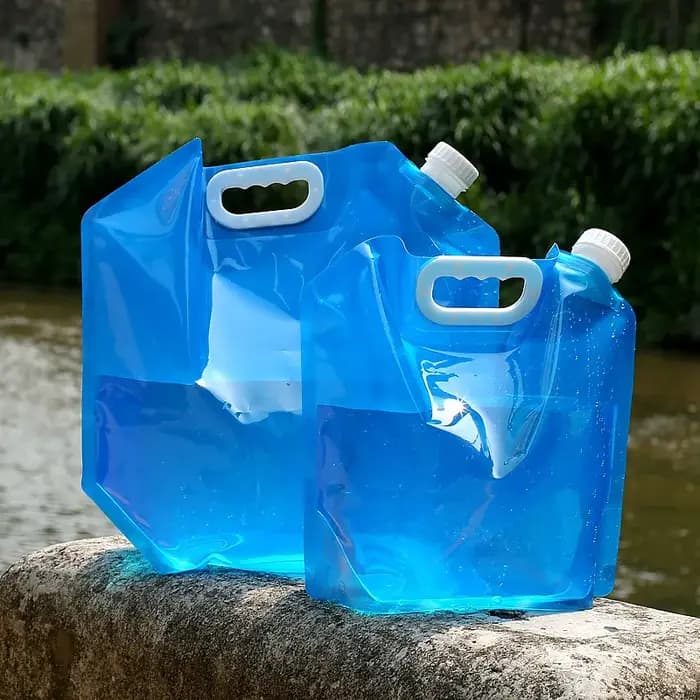 Sac de Rangement d'Eau Portable et Pliable pour Camping, Randonnée, Survie en Plein Air, 10l