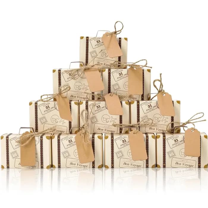 50 pièces valise boîtes à cadeaux Mini