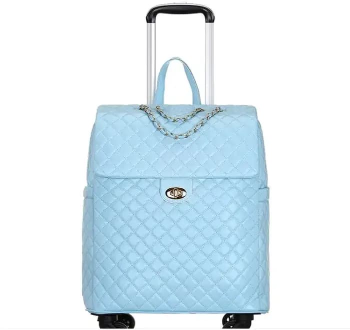 Sac à bagages à roulettes en PU pour femme