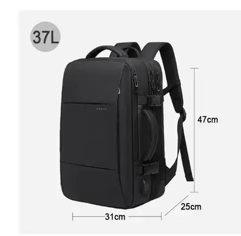 BANGE hommes sac à dos à main 45L 37L extensible