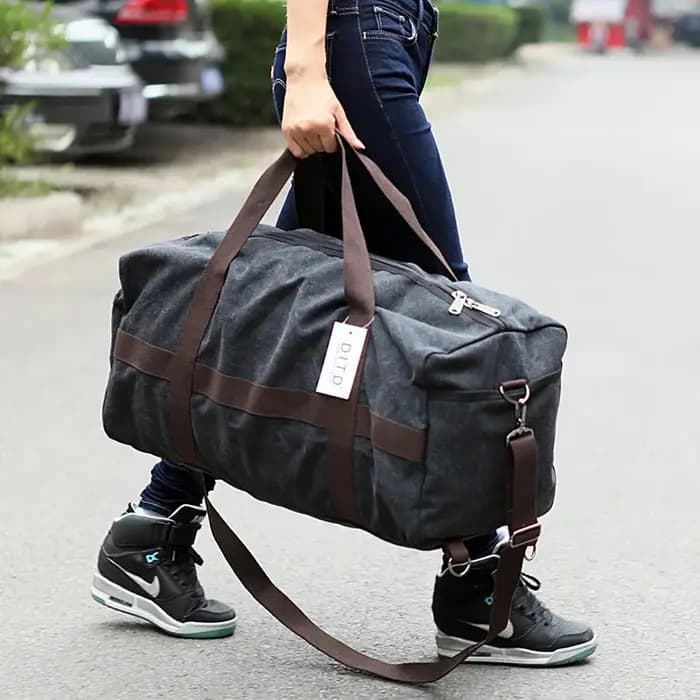 Sac de voyage en toile résistant à l'usure pour hommes et femmes