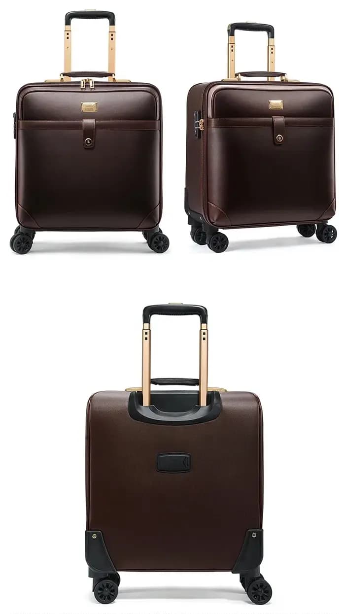Nouvelle valise à roulettes en cuir de vache véritable de haute qualité pour hommes et femmes, grande capacité, ensemble de bagages d'affaires sur roulettes